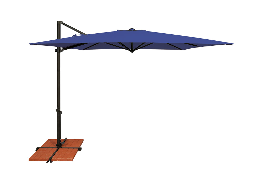 Simplyshade Skye 8.6' Square Canopy Umbrella With Cross Bar Stand For Ultimate Outdoor Comfort And Style Blue Sky Black Ssag5a-86sq-09/2406