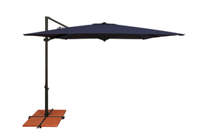 Simplyshade Skye 8.6' Square Outdoor Umbrella With Cross Bar Stand – Elevate Your Backyard Comfort And Style Navy Black Ssag5a-86sq-09/R174