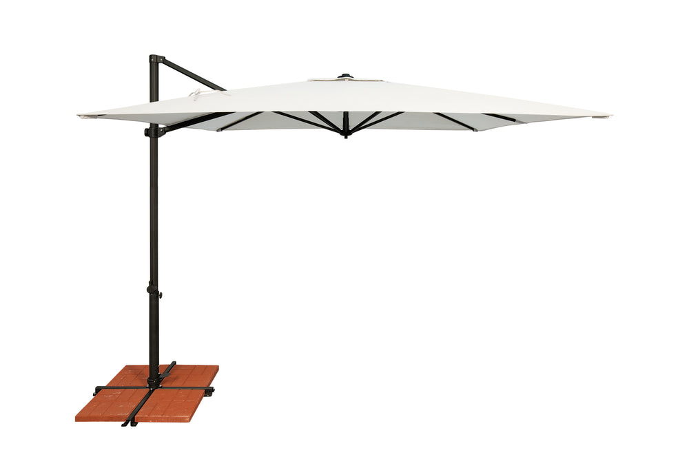 Simplyshade Skye 8.6' Square Outdoor Umbrella With Cross Bar Stand – Elevate Your Backyard Comfort And Style Natural Black Ssag5a-86sq-09/R807