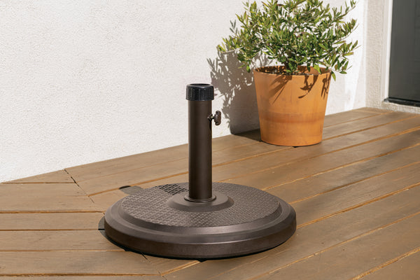 Simplyshade Cove 50lb Umbrella Base - Stylish Black Or Bronze Finish For Enhanced Outdoor Aesthetics And Stability Bronze Bronze Ssbb500