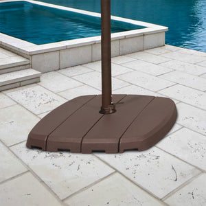 Simplyshade Bermuda 4-section Resin Base - Stylish Stability For Maldives & Skye Cantilever Umbrellas, Durable Design Bronze Bronze Ssbspb00
