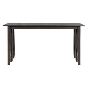 English Elm Trexm Six Piece Solid Rubberwood Foldable Dining Set with Bench Espresso Finish ST000046AAP-2026