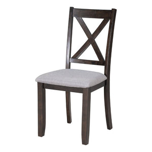 English Elm Trexm Foldable Solid Wood Six Seat Dining Set with Upholstered Chairs and Bench ST000046AAP