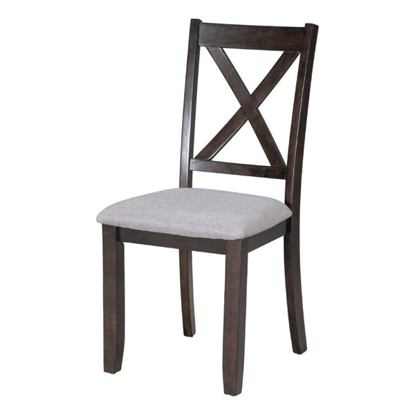 English Elm Trexm Foldable Solid Wood Six Seat Dining Set with Upholstered Chairs and Bench ST000046AAP