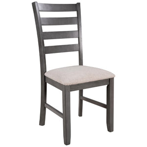 English Elm Trexm Six Piece Solid Wood Dining Set Rectangular Table Upholstered Chairs Bench ST000055AAE