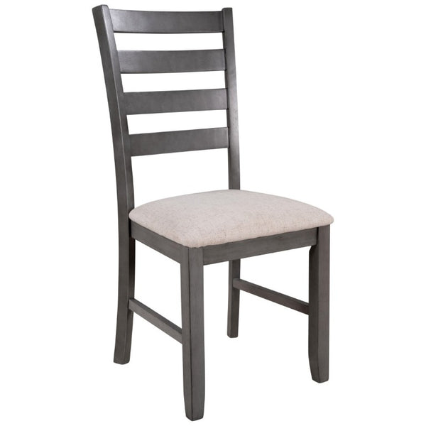 English Elm Trexm Six Piece Solid Wood Dining Set Rectangular Table Upholstered Chairs Bench ST000055AAE