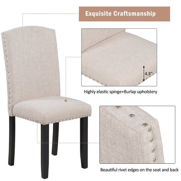 English Elm Trexm Six Seat Marble Veneer Dining Set with High Back Chairs Bench Matte Base ST000057AAK