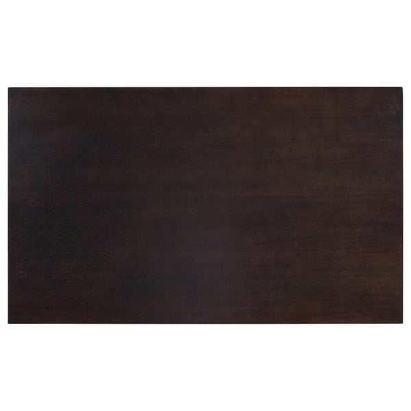 English Elm Trexm 6 Piece Espresso Pine Veneer Dining Set with Tufted Burlap Upholstered Seating ST000059AAP-2026
