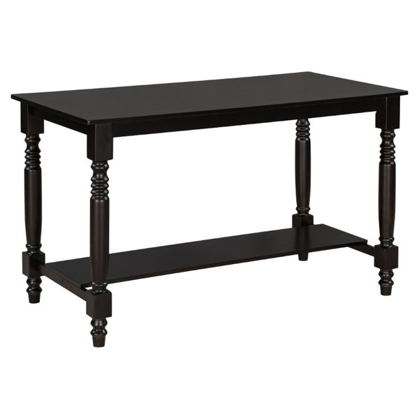 English Elm Trexm Farmhouse Counter Height Dining Set with Ladder Back Chairs Bench and Shelf Espresso ST000064AAP-2026