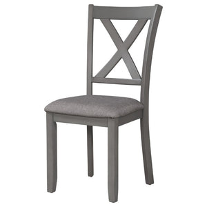 English Elm Trexm Farmhouse Six Piece Dining Set Rectangular Table Upholstered Chairs Bench Gray ST000066AAE-2026