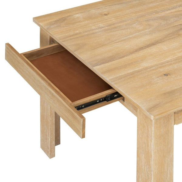 English Elm Trexm Farmhouse Acacia Wood Extendable Dining Set Seats Eight with Storage Drawers ST000082AAN-2026