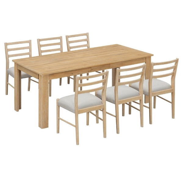 English Elm Trexm Farmhouse Acacia Wood Extendable Dining Set Seats Eight with Storage Drawers ST000082AAN-2026