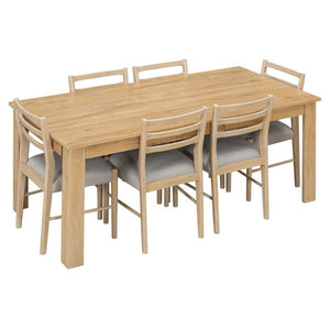 English Elm Trexm Farmhouse Acacia Wood Extendable Dining Set Seats Eight with Storage Drawers ST000082AAN-2026