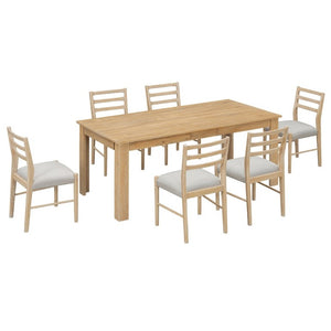 English Elm Trexm Farmhouse Acacia Wood Extendable Dining Set Seats Eight with Storage Drawers ST000082AAN-2026