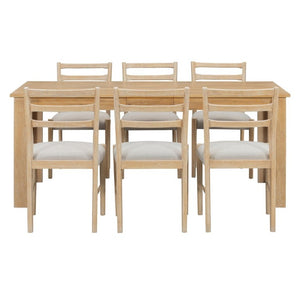 English Elm Trexm Farmhouse Acacia Wood Extendable Dining Set Seats Eight with Storage Drawers ST000082AAN-2026