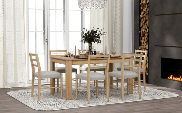 English Elm Trexm Farmhouse Acacia Wood Extendable Dining Set Seats Eight with Storage Drawers ST000082AAN-2026
