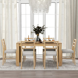 English Elm Trexm Farmhouse Acacia Wood Extendable Dining Set Seats Eight with Storage Drawers ST000082AAN-2026