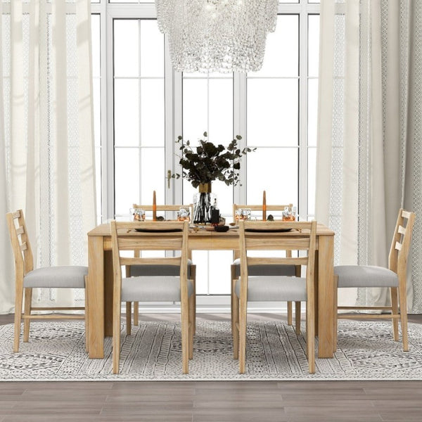 English Elm Trexm Farmhouse Acacia Wood Extendable Dining Set Seats Eight with Storage Drawers ST000082AAN-2026