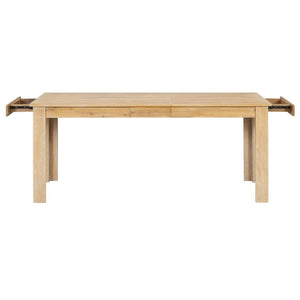 English Elm Trexm Farmhouse Acacia Wood Extendable Dining Set Seats Eight with Storage Drawers ST000082AAN-2026