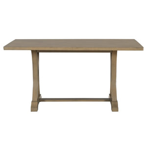 English Elm Trexm Farmhouse 6 Piece Dining Set with Trestle Table Linen Chairs and Bench ST000087AAD--2026