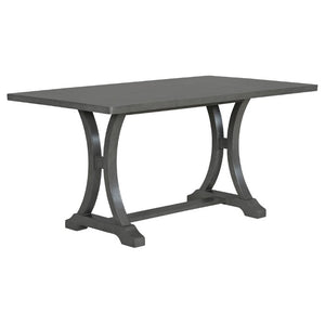 English Elm Trexm Farmhouse Trestle Dining Set Seats Six with Upholstered Chairs and Cushioned Bench ST000087AAE--2026