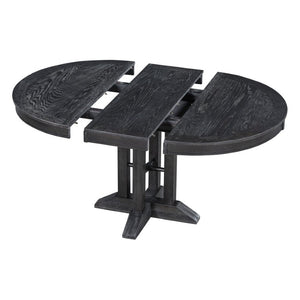 English Elm Trexm Extendable Round Farmhouse Dining Set with Oak Veneer Table and Upholstered Chairs ST000090AAB-2026