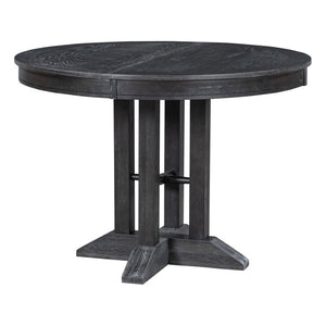 English Elm Trexm Extendable Round Farmhouse Dining Set with Oak Veneer Table and Upholstered Chairs ST000090AAB-2026