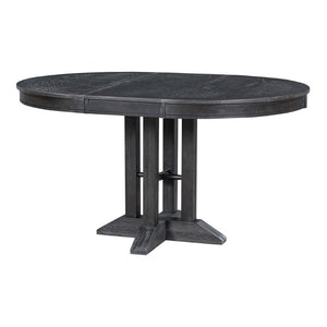 English Elm Trexm Extendable Round Farmhouse Dining Set with Oak Veneer Table and Upholstered Chairs ST000090AAB-2026