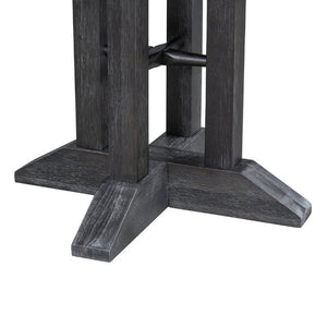English Elm Trexm Farmhouse Extendable Oak Veneer Dining Set with Four Upholstered Chairs ST000090AAB