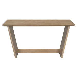 English Elm Trexm Six Piece Retro Dining Set Rubberwood Trestle Table Four Chairs Bench Seats Natural Wood Wash ST000127AAD