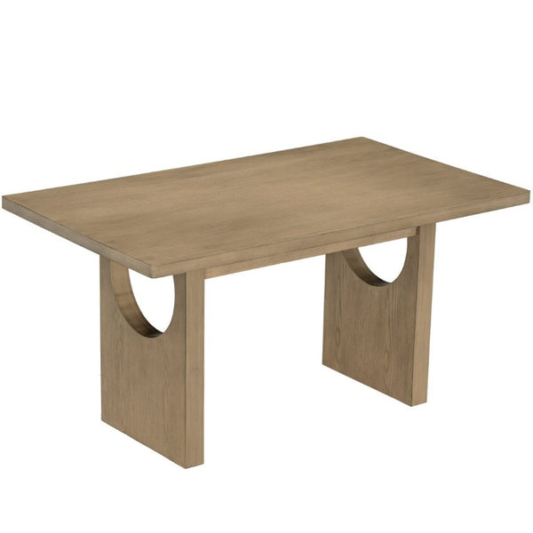 English Elm Trexm Seven Piece Farmhouse Dining Set Ash Veneer Trestle Table Six Upholstered Chairs ST000133AAD-2026