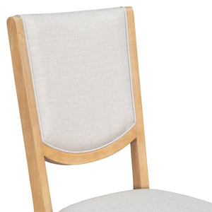 English Elm Trexm Extendable Oak Veneer Dining Set with Six Upholstered Curved Back Chairs Natural ST000162AAN