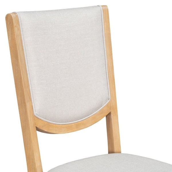 English Elm Trexm Extendable Oak Veneer Dining Set with Six Upholstered Curved Back Chairs Natural ST000162AAN