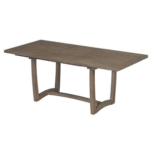 English Elm Trexm Extendable Oak Veneer Dining Set with Six Upholstered Curved Back Chairs Espresso ST000162AAP