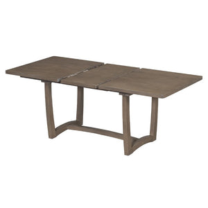 English Elm Trexm Extendable Oak Veneer Dining Set with Six Upholstered Curved Back Chairs Espresso ST000162AAP