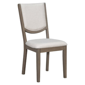 English Elm Trexm Extendable Oak Veneer Dining Set with Six Upholstered Curved Back Chairs Espresso ST000162AAP
