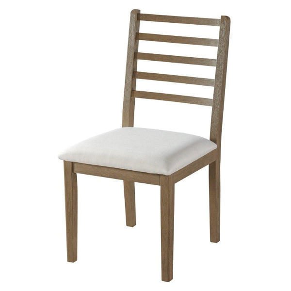 English Elm Trexm Rustic Oak Veneer Extendable Dining Set Seats Six with Bench and Ladder Back Chairs ST000163AAP