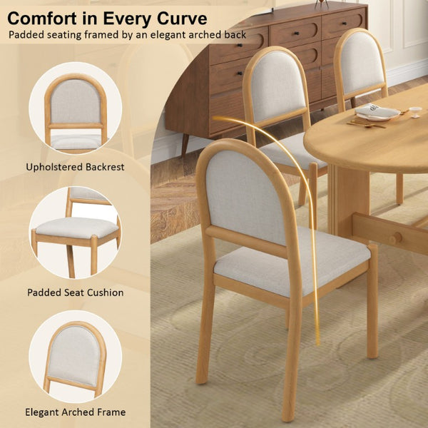 English Elm Trexm Oval Oak Veneer Dining Table Set Seating Six with Upholstered Chairs Pedestal Base ST000165AAN