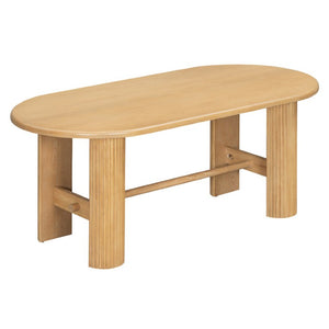 English Elm Trexm Oval Oak Veneer Dining Table Set Seating Six with Upholstered Chairs Pedestal Base ST000165AAN
