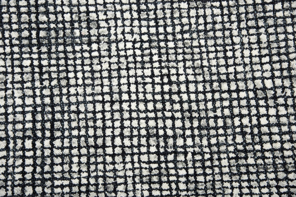 Alora Decor Storm Hand-Tufted Wool Runner 2'6"X8' – Black & White Tweed Texture, Durable Cozy Cushioning For Hallways STMST100106932608