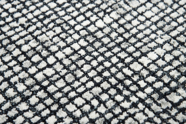 Alora Decor Storm Hand-Tufted Wool Rug With Black & White Tweed Check Texture — Plush Durable Contemporary Carpeting 10' x 13' STMST100106930113