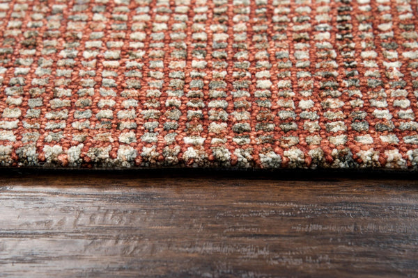 Alora Decor Storm Hand-Tufted Wool Rug In Rusty Red And Neutrals — Plush Space-Dyed Texture, Durable Elegance 3' x 5' STMST100200700305