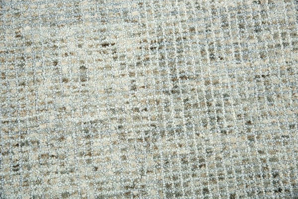 Alora Decor Storm Gray Hand-Tufted Wool Runner 2'6"X8' — Textured Storm Gray With Red Grid, Plush Durable Casual Elegance STMST100300462608
