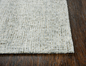 Alora Decor Storm Gray Hand-Tufted Wool Runner 2'6"X8' — Textured Storm Gray With Red Grid, Plush Durable Casual Elegance STMST100300462608