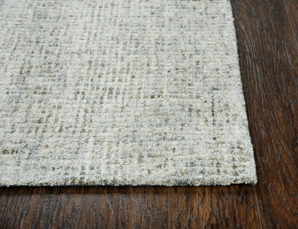 Alora Decor Storm Gray Hand-Tufted Wool Runner 2'6"X8' — Textured Storm Gray With Red Grid, Plush Durable Casual Elegance STMST100300462608