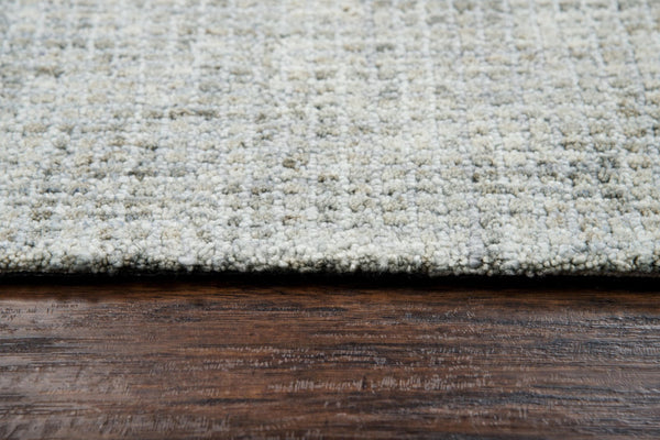 Alora Decor Storm Gray Hand-Tufted Wool Runner 2'6"X8' — Textured Storm Gray With Red Grid, Plush Durable Casual Elegance STMST100300462608