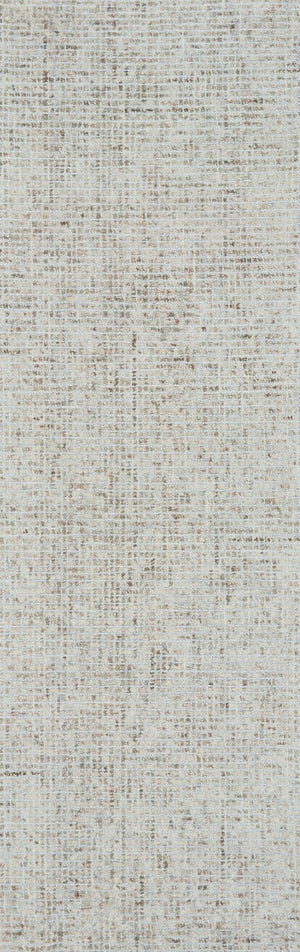 Alora Decor Storm Gray Hand-Tufted Wool Runner 2'6"X8' — Textured Storm Gray With Red Grid, Plush Durable Casual Elegance STMST100300462608