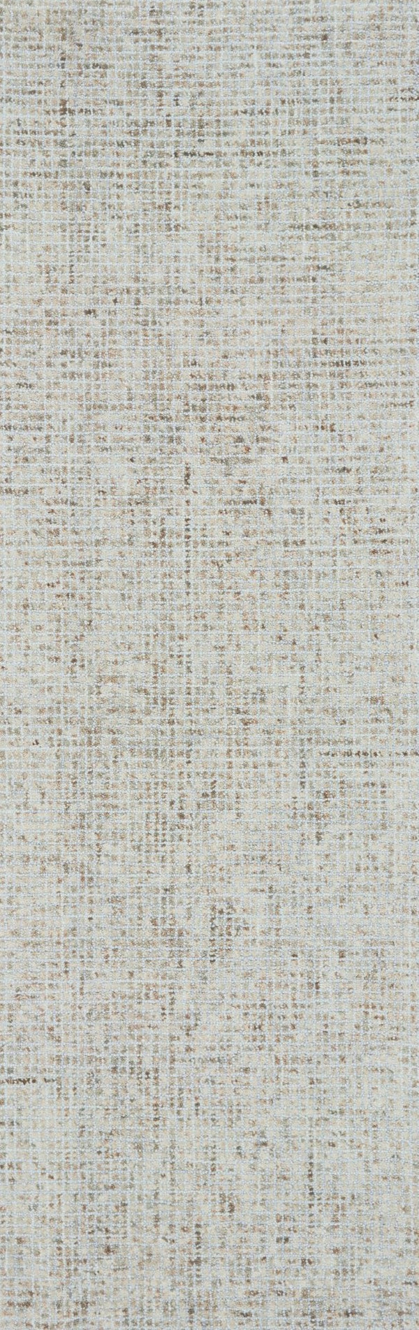 Alora Decor Storm Gray Hand-Tufted Wool Runner 2'6"X8' — Textured Storm Gray With Red Grid, Plush Durable Casual Elegance STMST100300462608