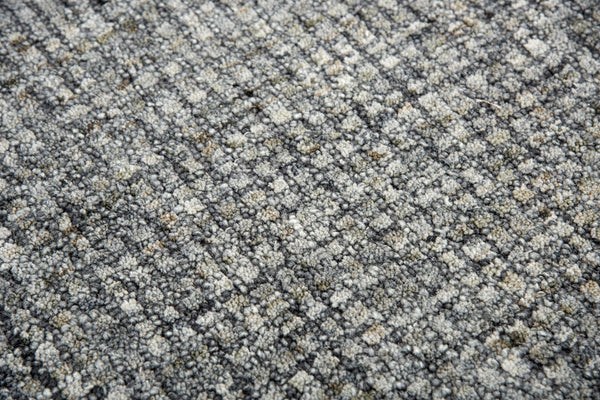 Alora Decor Storm Gray 2'6"X8' Hand-Tufted Wool Runner, Tweed-Inspired Loop & Cut Pile For Resilient Comfort STMST1005DR002608