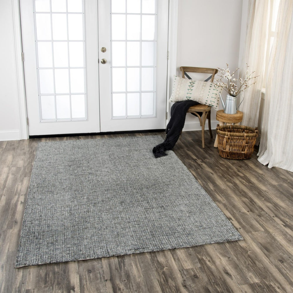 Alora Decor Storm Gray 2'6"X8' Hand-Tufted Wool Runner, Tweed-Inspired Loop & Cut Pile For Resilient Comfort STMST1005DR002608